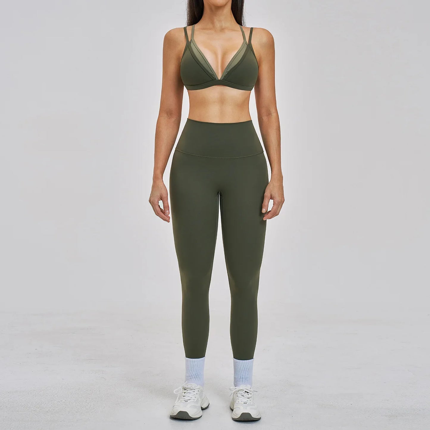2 Piece Yoga Set Women's Tracksuit Athletic Wear Gym Clothes Female Workout Push Up Clothes Sports Bra Leggings Suit Fitness Set