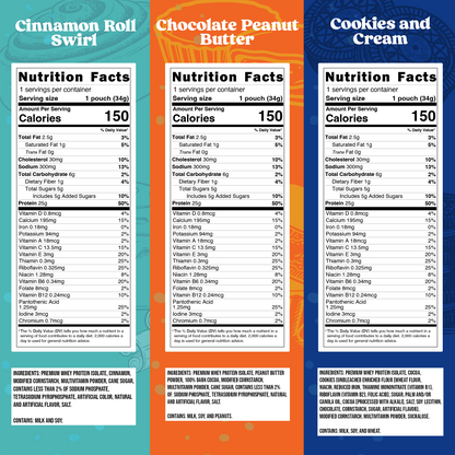 9 Loaded Protein Samples + Shaker Bottle