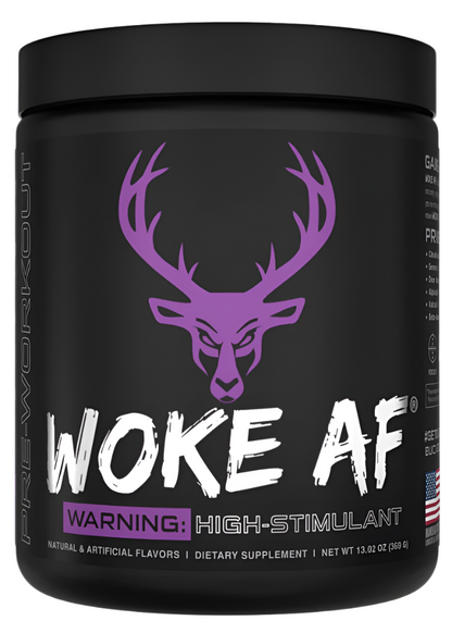 Bucked Up WOKE AF High-Stimulant Pre-Workout - Intense Energy & Focus